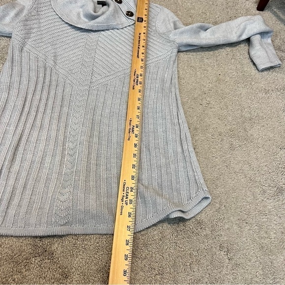 Design History Sweater  Womens Size small Gray Long Sleeve Cowl Neck Ribbed - Picture 7 of 7